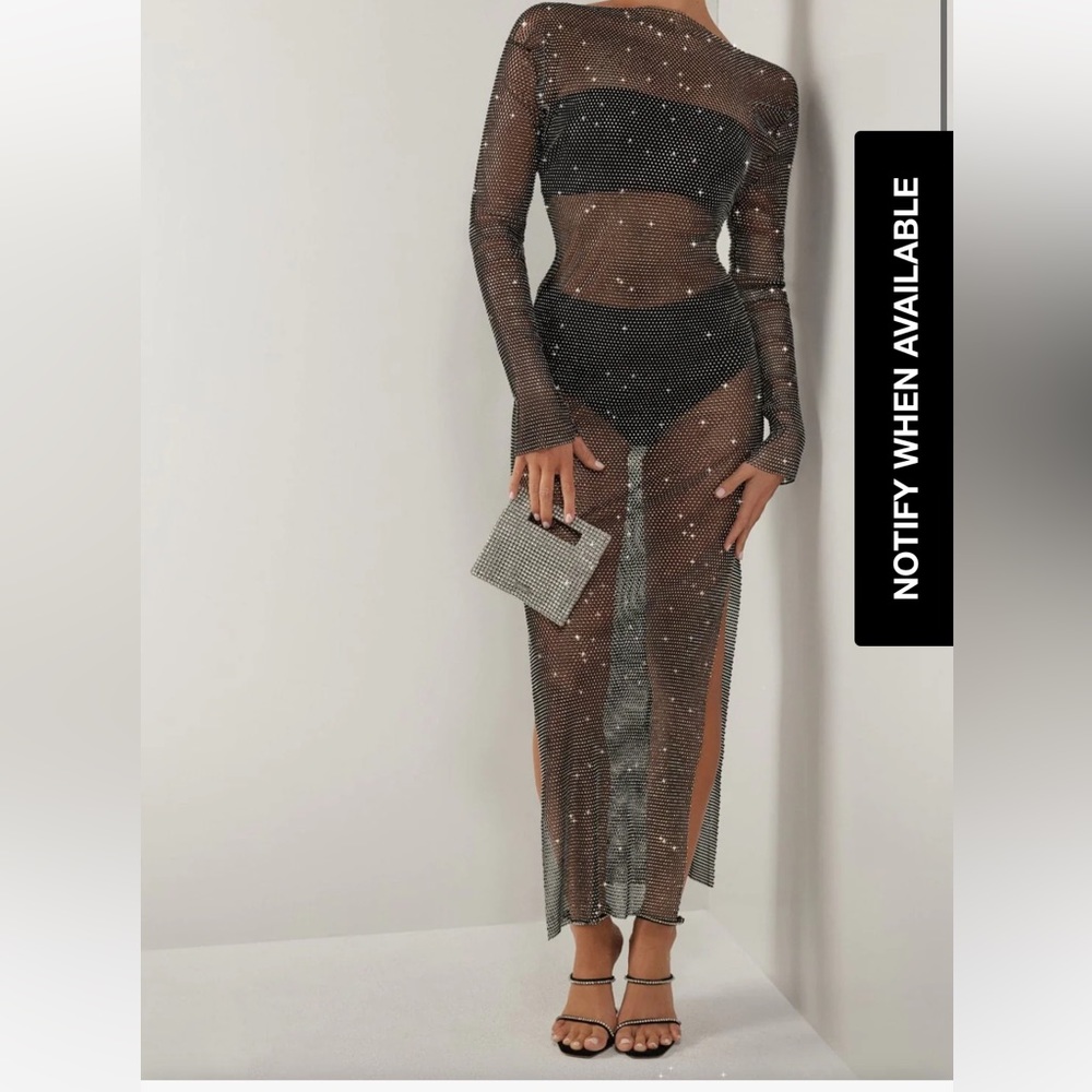 Heiress Beverly Hills jeweled midi dress